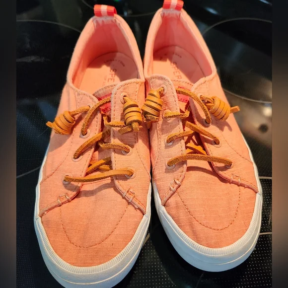 Sperry Pink Canvas Sneakers - Picture 2 of 10